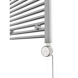 Terma Leo Chrome Electric Towel Rail with 43D Element Upgrade 800 x 500mm - Size: 80 x 50 x 9cm - Silver - Wilko - thumbnail 6