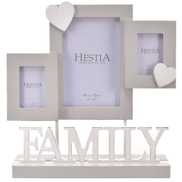 Premier Housewares Hestia Family Multi Aperture Frame - Grey - Hestia Home - Wilko - image 1