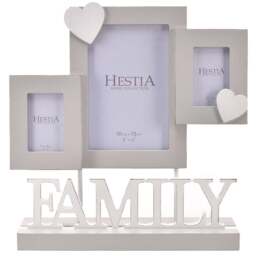 Premier Housewares Hestia Family Multi Aperture Frame - Grey - Hestia Home - Wilko - thumbnail 1