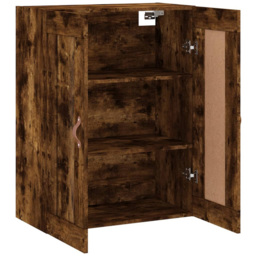 vidaXL 2 Door Smoked Oak Wall Mounted Cabinet - Size: 90 x 69.5 x 34cm - Brown - Wilko - thumbnail 5