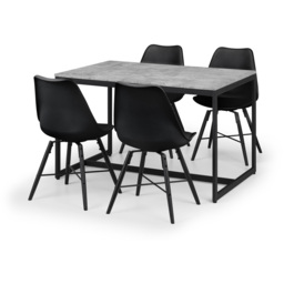 Julian Bowen Kari Set of 2 Black Dining Chair - Wilko - thumbnail 7