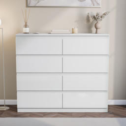 Vida Designs Glinton 8 Drawer White Chest of Drawers - Wilko - thumbnail 4