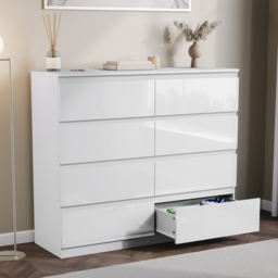 Vida Designs Glinton 8 Drawer White Chest of Drawers - Wilko - thumbnail 5