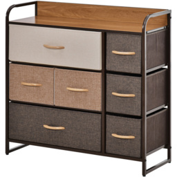 Portland 7 Drawer Chest of Drawers - Multi - Wilko - thumbnail 3