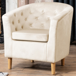 Artemis Home Clio Cream Accent Chair - Size: Single - Wilko