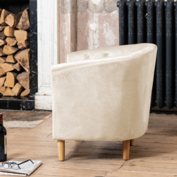 Artemis Home Clio Cream Accent Chair - Size: Single - Wilko - thumbnail 4