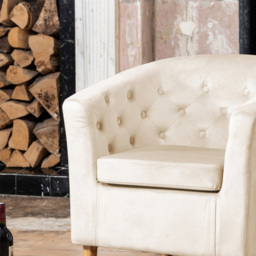Artemis Home Clio Cream Accent Chair - Size: Single - Wilko - thumbnail 3