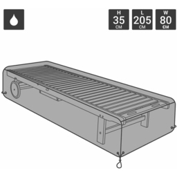 Charles Bentley Black Sun Lounger Cover - Size: L205 x W80 x H35cm - Wilko - thumbnail 4