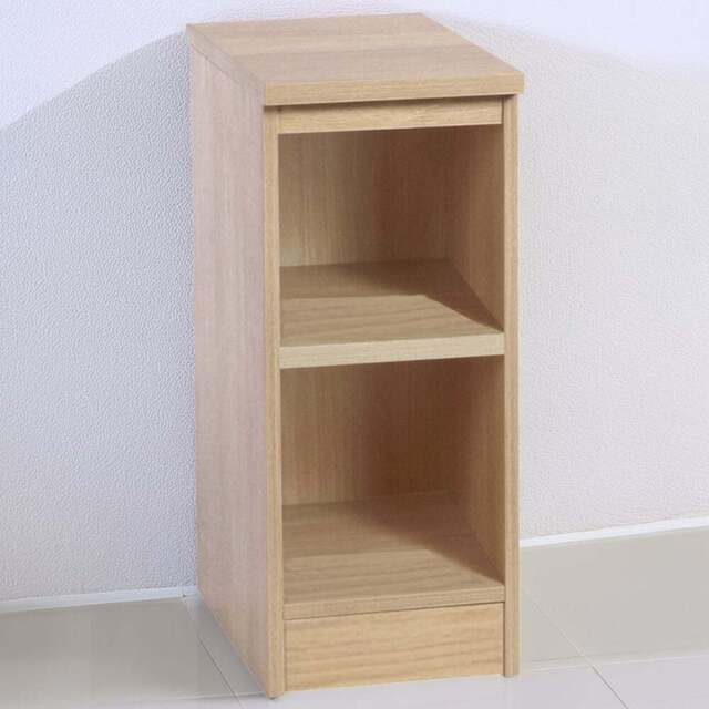 R White Cabinets 2 Shelf Brown Desk Height Wide Bookcase - Size: 72.8 x 30 x 54cm - Wilko - image 1