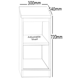 R White Cabinets 2 Shelf Brown Desk Height Wide Bookcase - Size: 72.8 x 30 x 54cm - Wilko - thumbnail 6
