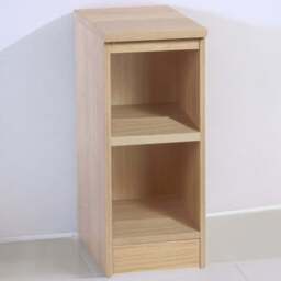 R White Cabinets 2 Shelf Brown Desk Height Wide Bookcase - Size: 72.8 x 30 x 54cm - Wilko - thumbnail 1