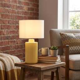 Lucia Table Lamp - Yellow - Wilko - thumbnail 7