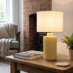 Lucia Table Lamp - Yellow - Wilko - thumbnail 6
