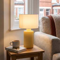 Lucia Table Lamp - Yellow - Wilko - thumbnail 5