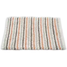 Allure Bath Fashions Blush Pink Striped Chunky Bobble Bath Mat 50 x 80cm - Wilko