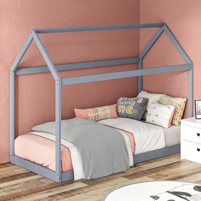 Portland Grey Tree House Wooden Single Bed - Wilko - image 1