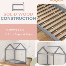 Portland Grey Tree House Wooden Single Bed - Wilko - thumbnail 6
