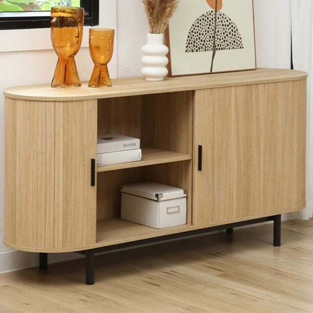 Kali 2 Door Natural Sideboard - Wilko - image 1