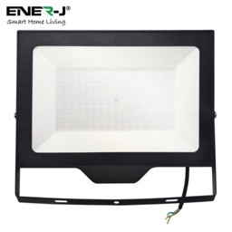 ENER-J 4000K 200W LED Floodlight - Size: 40 x 20 x 10cm - Black - Wilko - thumbnail 4