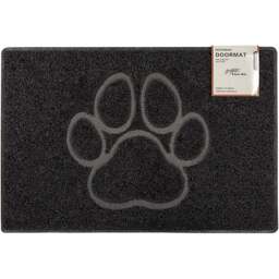 Oseasons Black Paw Embossed Doormat 75 x 44cm - Wilko - thumbnail 1
