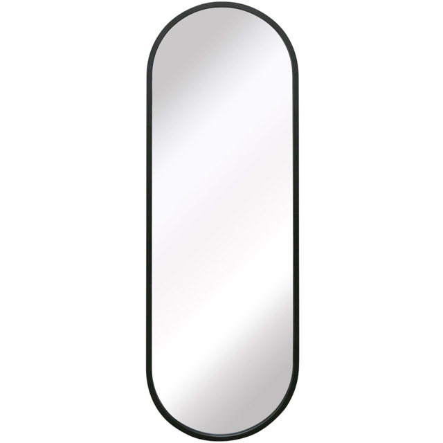MirrorOutlet The Vultus Black Metal Double Arched Garden Wall Mirror 160 x 55cm - Size: 160 x 55 x 3cm - Wilko - image 1