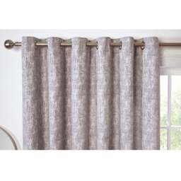 Amara Chenille Eyelet Curtain - Silver/228cm - Size: W 90 x D 90cm - Divante - Wilko - thumbnail 4
