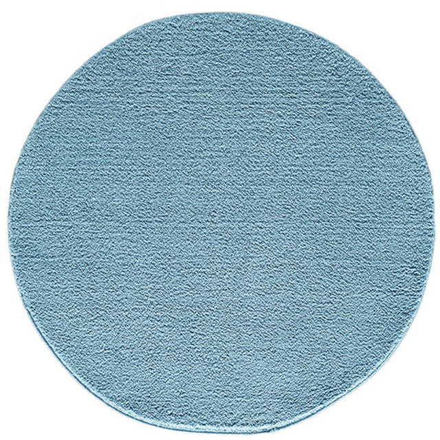 Desire Rugs Comfy Blue Anti Slip Felt Backing Round Rug 100cm - Size: 100 x 100cm - Wilko - image 1