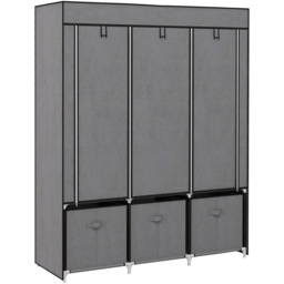 Portland 3 Drawers Dark Grey Portable Fabric Wardrobe - Wilko - thumbnail 3