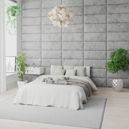 Aspire EasyMount Silver Mirazzi Velvet Upholstered Wall Mounted Headboard Panels 4 Pack - Aspire Beds - Wilko - thumbnail 3