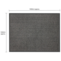 JVL Commodore Grey Black Barrier Mat 60 x 80cm - JVL Homewares - Wilko - thumbnail 7