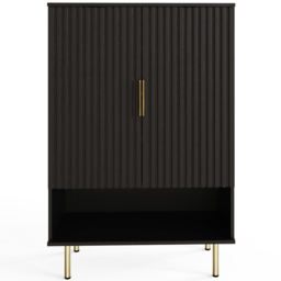 GFW Nervata Multi-Unit Storage Cabinet - Size: 122 x 80 x 36cm - Black - Wilko - thumbnail 4