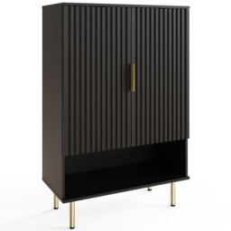 GFW Nervata Multi-Unit Storage Cabinet - Size: 122 x 80 x 36cm - Black - Wilko - thumbnail 3