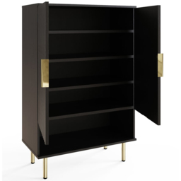 GFW Nervata Multi-Unit Storage Cabinet - Size: 122 x 80 x 36cm - Black - Wilko - thumbnail 5