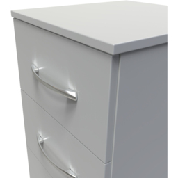 Crowndale Avon 3 Drawer Dusk Grey Bedside Cabinet Ready Assembled - Wilko - thumbnail 6
