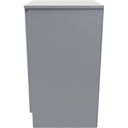 Crowndale Avon 3 Drawer Dusk Grey Bedside Cabinet Ready Assembled - Wilko - thumbnail 4