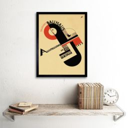 Wee Blue Coo Exhibition Bauhaus Weimar Germany Framed Wall Art Print 30 x 41cm - Size: 43.3 x 33.3 x 1.5cm - Brown - Wilko - thumbnail 3