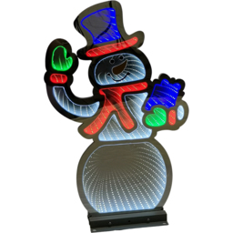 Samuel Alexander Infinity Light Up Standing Snowman Christmas Decoration 56cm - Size: 56 x 36 x 10cm - White - Wilko - thumbnail 3