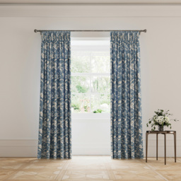 V&A Daffodil Dream Blue Lined Curtains 168 x 137cm - Size: 138 x 168 x 2cm - Wilko - thumbnail 5