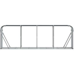 vidaXL Anthracite Galvanised Steel Firewood Log Holder 100 x 300 x 45cm - Grey - Wilko - thumbnail 4