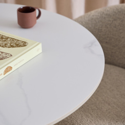 Florence Malta 2 Seater Ceramic White Round Bar Table - Size: 105 x 80 x 80cm - Furniture To Go - Wilko - thumbnail 4