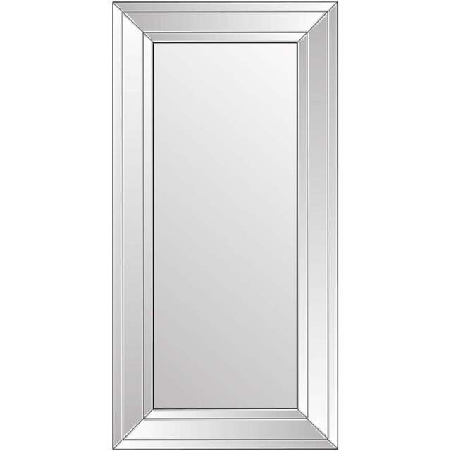 MirrorOutlet Langley Bevelled Wall Mirror 174 x 85cm - Clear - Wilko - image 1