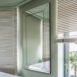 MirrorOutlet Langley Bevelled Wall Mirror 174 x 85cm - Clear - Wilko - thumbnail 3