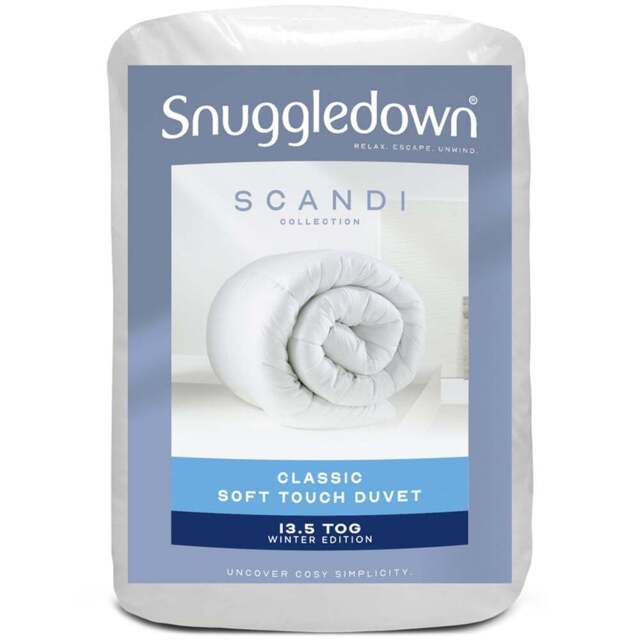 Snuggledown King Size White Scandinavian Hollowfibre Duvet  13.5 Tog - Wilko - image 1