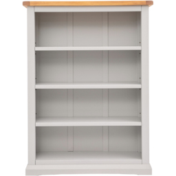 Loreo 4 Shelf Light Grey Wide Bookcase - Wilko - thumbnail 3