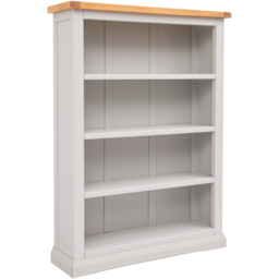 Loreo 4 Shelf Light Grey Wide Bookcase - Wilko - thumbnail 4