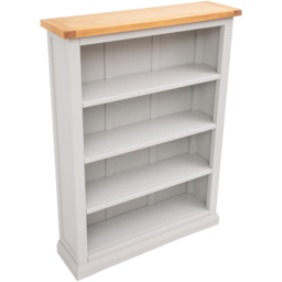 Loreo 4 Shelf Light Grey Wide Bookcase - Wilko - thumbnail 5