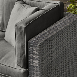 Furniturebox Windermere 6 Seater Grey Rattan Sofa Lounge Set - Wilko - thumbnail 4
