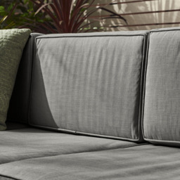 Furniturebox Windermere 6 Seater Grey Rattan Sofa Lounge Set - Wilko - thumbnail 3