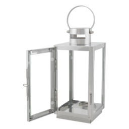 Silver Steel Traditional Lantern 21cm - Size: 11 x 21 x 10cm - Wilko - thumbnail 3
