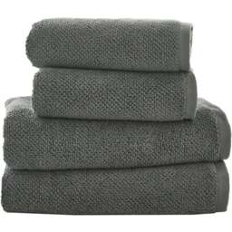 Deyongs Romeo Charcoal Bath Sheet - Size: 85 x 145cm - Grey - Wilko - thumbnail 1